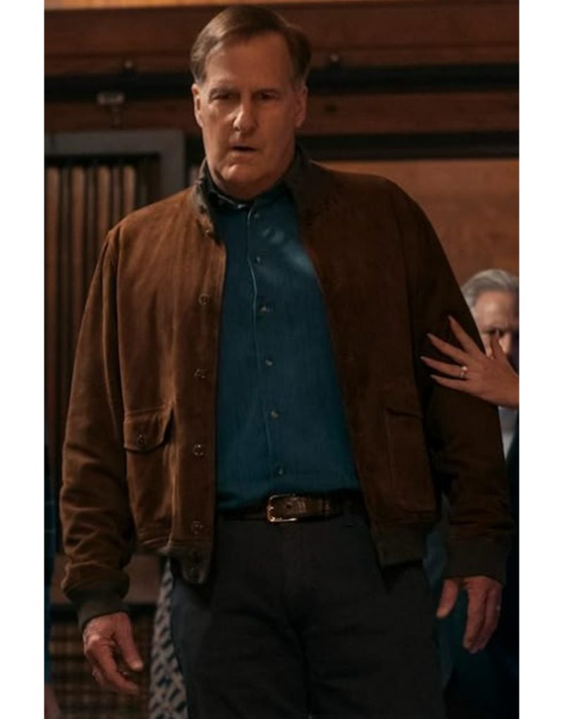 A Man In Full 2024 Jeff Daniels Brown Suede Jacket