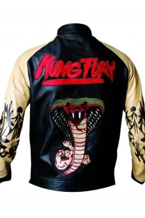 Kung Fury Cobra Bomber Leather Jacket