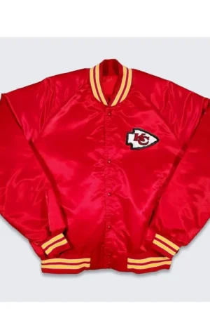 Kansas City Chiefs Varsity Red Satin Jacket