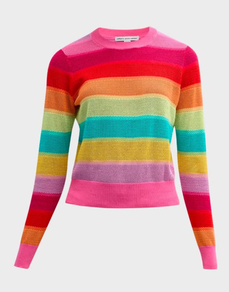 Elsbeth 2024 Carrie Preston Rainbow Striped Sweater