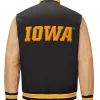 Iowa Hawkeyes Black And Brown Letterman Jacket