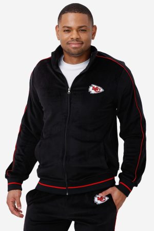 Kansas City Chiefs Black Velour Tracksuit
