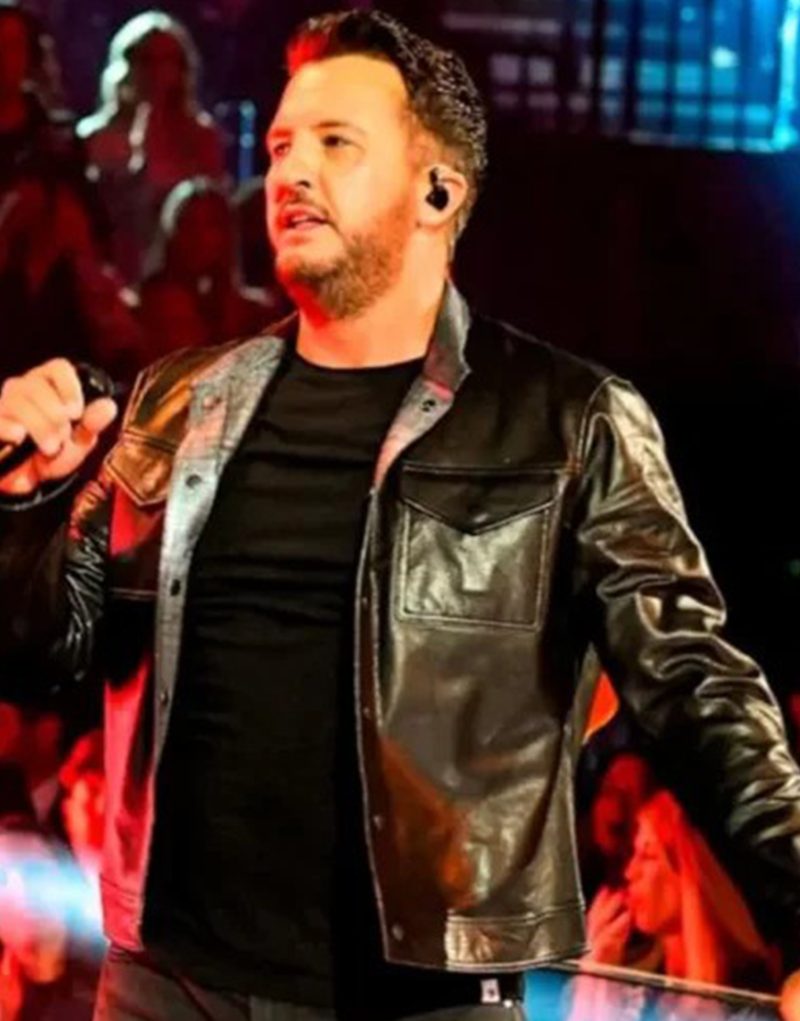 American Idol 2024 Luke Bryan Leather Jacket