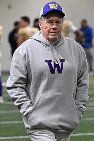 Bill Belichick Washington Huskies Grey Hoodie