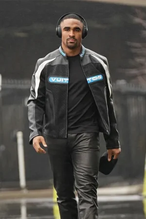Jalen Hurts Louis Vuitton Black Leather Jacket