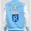 Kansas City Royals Varsity Light Blue and White Jacket