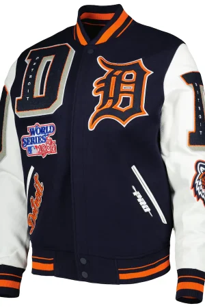 Men’s Detroit Tigers Mash Up Logo Varsity Full-zip Jacket