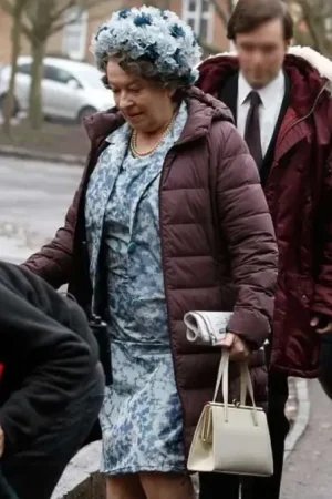 The Crown S04 Queen Elizabeth Mother Puffer Coat