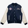 Toronto Blue Jays Patch Navy And Cream Letterman Jacket