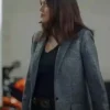 The Rookie 2024 Alyssa Diaz Grey Plaid Blazer
