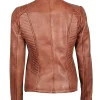 Women’s Brown Fitted Leather Jacket