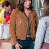 The Way Home S01 Kat Landry Brown Suede Leather Jacket