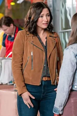 The Way Home S01 Kat Landry Brown Suede Leather Jacket