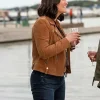 The Way Home S01 Kat Landry Brown Suede Leather Jacket