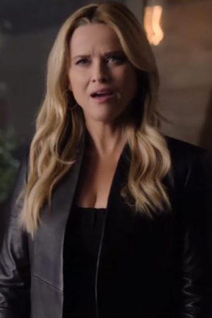 The Morning Show S03 Bradley Jackson Black Leather Blazer