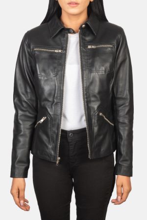 Tomachi Black Leather Jacket