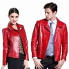 Valentines Day Couple Red Leather Jacket