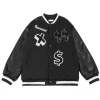 Vancarhell Nothing 99 Black Letterman Jacket