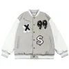 Vancarhell Nothing 99 Grey Letterman Jacket
