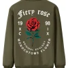 Valentine’s Day Men Romantic Rose and Slogan Print Jacket