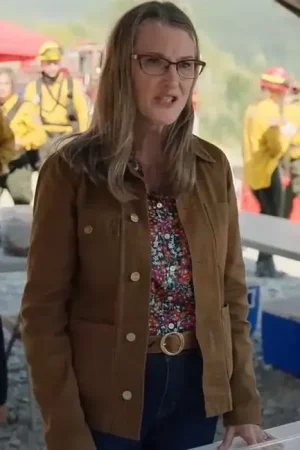 Virgin River S05 Hope Mccrea Brown Cotton Jacket