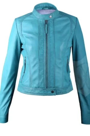 Women Slimfit Biker Leather Jacket