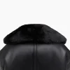Women Moto Shearling Jacket