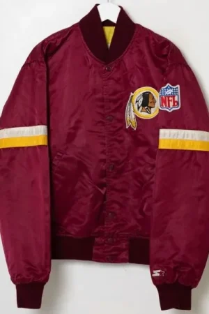 Washington Striped Burgundy Satin Jacket