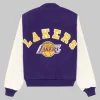Vintage LA Lakers Purple and White Varsity Jacket