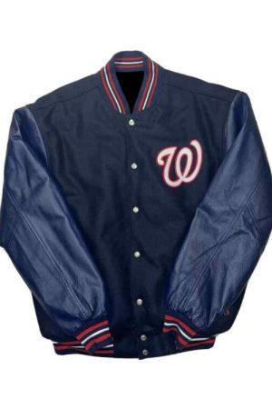 Vintage Washington Nationals Jeff Hamilton Varsity Jacket