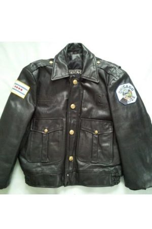 Vintage Rare Chicago Cop Leather Jacket