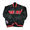 Vintage Black NBA Jeff Hamilton Miami Heat Satin Jacket