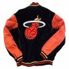 Vintage Jeff Hamilton Miami Heat Black Varsity Jacket
