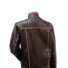 Women’s Double Stitched Brown Leather Jacket