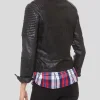 Womens Quilted Leather Motorcycle Jacket