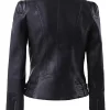 Women’s Zip Up Moto Biker Leather Jacket