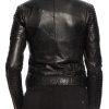 Womens Short Body Cafe Racer Leather Jacket