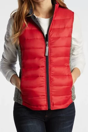 Womens Red Puffer Vest