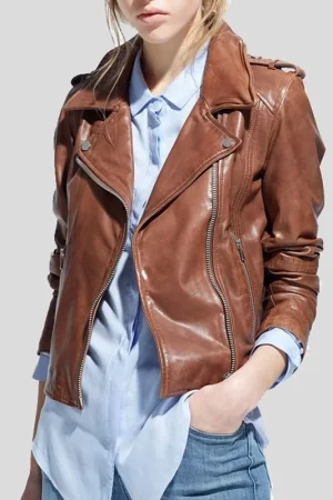 Womens Leather Motorcycle Jacket