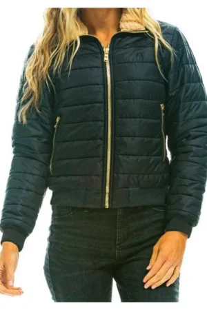 Womens Rainbow Puffer Jacket