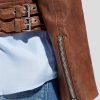 Women’s Motorcycle Rider Brown Leather Jacket