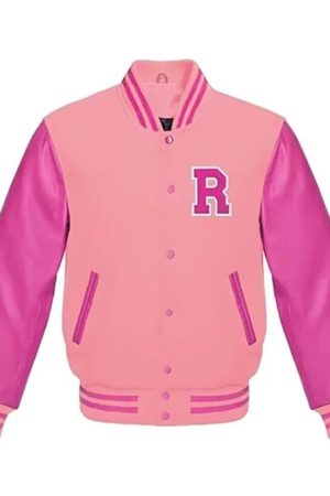 Womens Pink Varsity Jacket