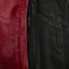 Womens Waxed Sheepskin Leather Biker Jacket Black