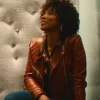 Yvonna Pearson Clipped S01 Brown Leather Jacket
