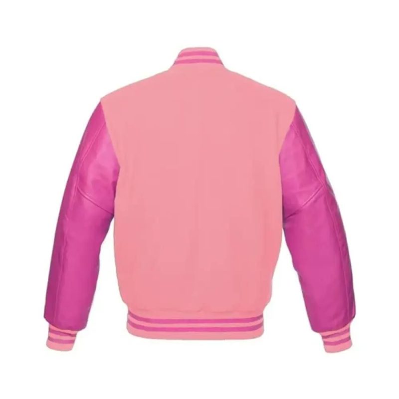 Womens Pink Varsity Jacket