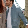 Jake Gyllenhaal Spiderman Far From Home Blue Leather Jacket