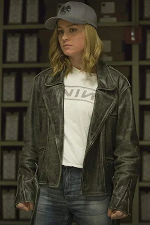 Brie Larson Captain Marvel Leather Jacket