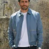 Jake Gyllenhaal Spiderman Far From Home Blue Leather Jacket