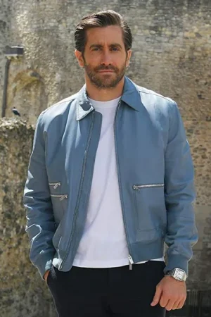 Jake Gyllenhaal Spiderman Far From Home Blue Leather Jacket