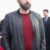 Ben Affleck Black Bomber Leather Jacket